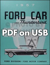 1957 Ford Car USB Shop Manual and Transmission Service manual