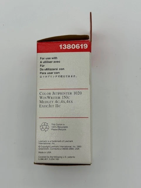 Genuine Lexmark 4076 Color Inkjet Cartridge 1380619 NEW SEALED - Image 2 of 4