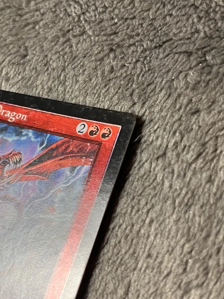 Lightning Dragon Urza’s Saga 1st FOIL Pre-Release Promo Magic MTG LP - Image 4 of 4