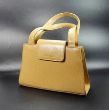 GUESS Women’s Handbag Tan Faux Leather Structured Tote Hand Bag