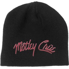 Motley Crue Beanie Hat Band Logo Shout at the Devil new Official Black