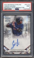 2023 Bowman Sterling AUTO REFRACTOR #/150 Jaison Chourio ROOKIE PSA 9 GUARDIANS
