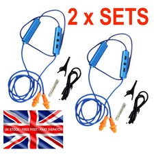 2 sets x Ear Plugs Bluetooth Headset Work Noise Suppression Hearing Protection