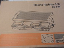 Electric Raclette Table Grill with 8 Warming Trays, 2-in-1 Korean BBQ HB-506