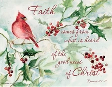 Cardinals & Berries Christmas Card (Cards)