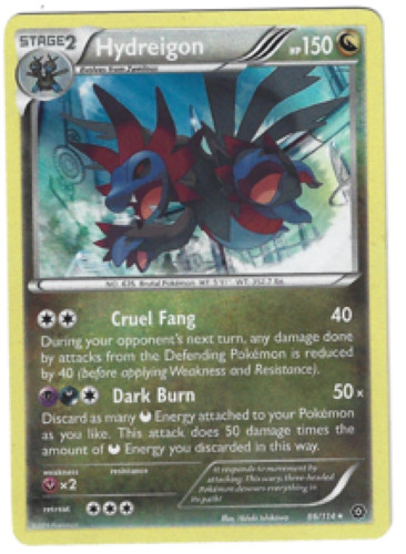Pokemon TCG Hydreigon XY Steam Siege 86/114 Holo Rare Card LP