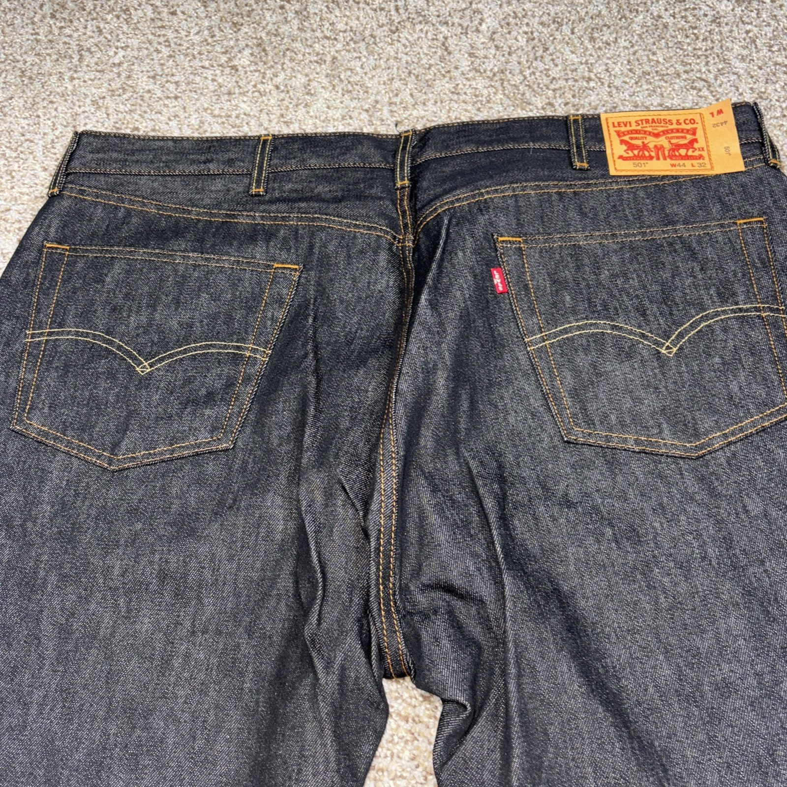 Levi's Men’s 501 Original Straight Jeans 44x32 Fits 43 X 31 Missing Button - View 17
