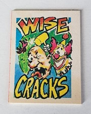 1979 Vintage Premium Cracker Jack Prize Wise Cracks Book w Clown Hitting Guy Toy