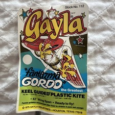 COMETA DE PLÁSTICO GUIADA POR QUILLA GAYLA FANTAZMA GORDO 1975 42 pulgadas de colección