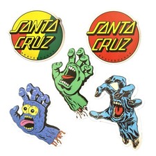 Santa Cruz Skateboards Sticker Lot Screaming Hand Logo Decals Skateboarding