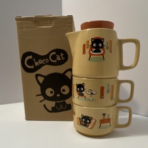 Rare Chococat Ceramic Porcelain Teapot Mug Sanrio MCM themed Collectible