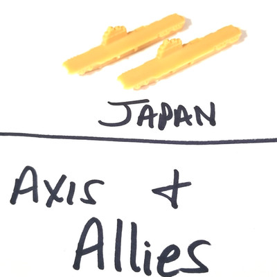 Lot of 2 Axis & Allies *** Japan Aircraft Carriers *** Pieces Parts