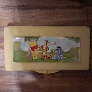 Vintage 90s Y2K Disney Winnie the Pooh Huggies Baby Diaper Wipes Travel Case 