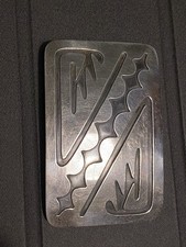 Extra Large Sterling Silver Overlay Belt Buckle Southwest Possibly NA