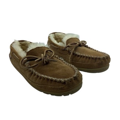 L.L.Bean Kids' Size 3 Wicked Good Mocs Shearling-Lined Moccasin Loafers Lamb Fur
