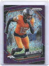 Nik Bonitto Prizm 2025 Football Purple Shimmer FOTL BRONCOS 4/15