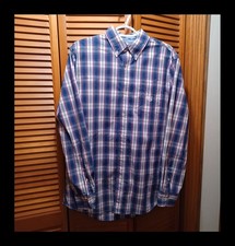 Chaps Men's Size M Long Sleeve Stretch Multicolor Button-Down Shirt