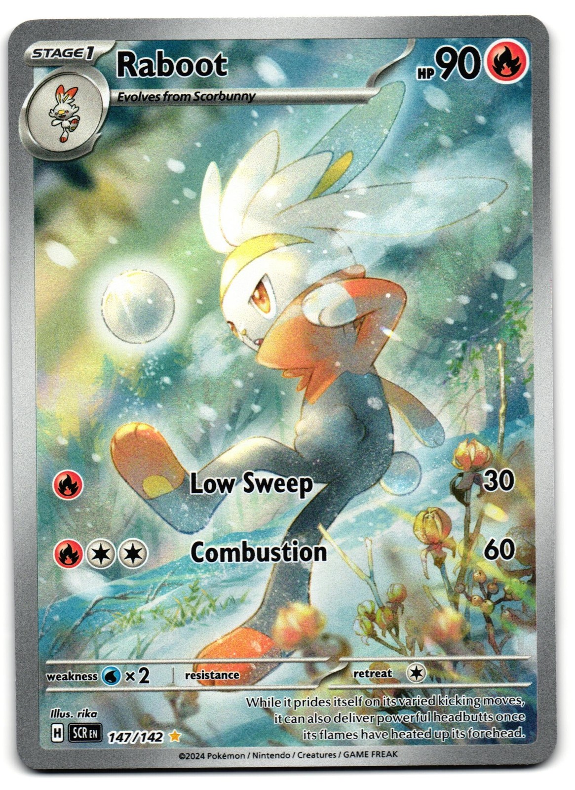 Raboot 147/142 - Stellar Crown Illustration Rare Pokemon TCG - M/LP Card