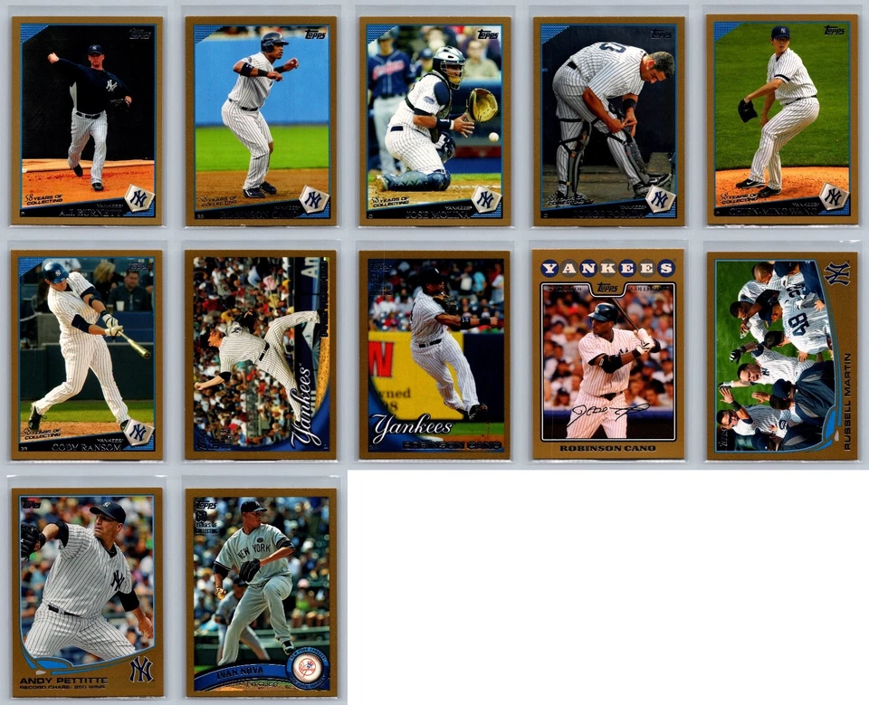 Lote de tarjetas de béisbol New York Yankees Topps serie dorada numeradas #/2009 (12) casi nuevas Foto 2 de 4