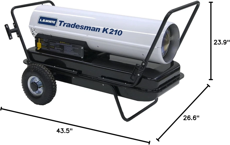 Calentador de queroseno de aire forzado portátil CP210CK Tradesman K210 con termostato — torpe Foto 2 de 2