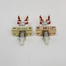 New Toko Power Push Button Switches PAIR DPDT Toko Schadow NE15 8532C