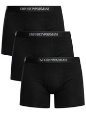 Image of Emporio Armani Men's 3 Pack Boxer Briefs, Black