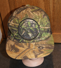 Vintage Kampsville Ferry Mossy Oak Camo K-Products Snapback Mesh Trucker Hat USA