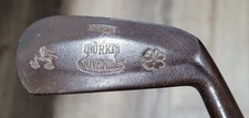 Antique Vintage 1920's Burke Junior Juvenile Hickory Wood Shaft Golf Club Mid Ir