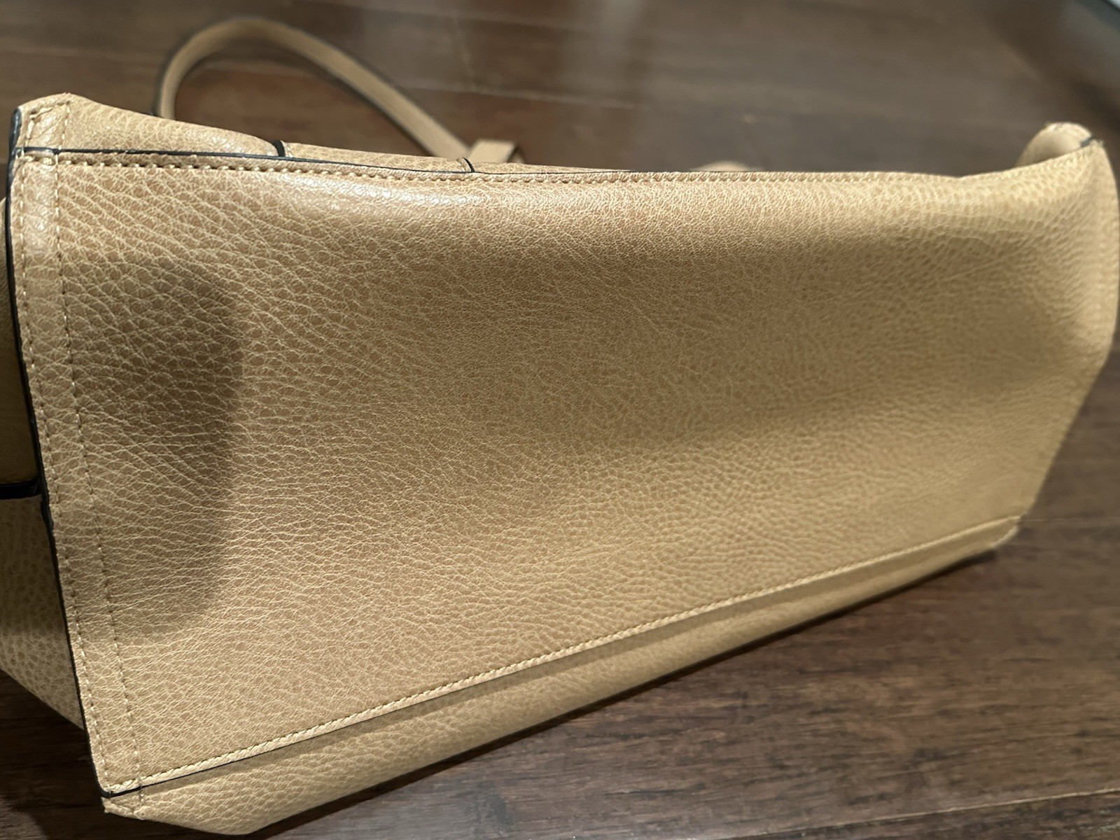 Sole/Society Large Tan Tote Shoulder Bag Faux Leather Double Handles