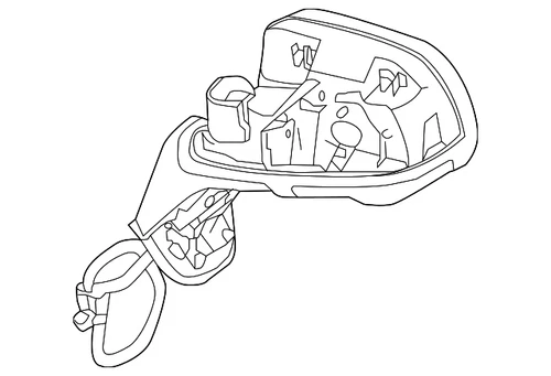 Genuine Nissan Mirror Assembly 96301-9MB2A