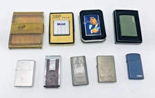 Lot 9 Vintage Zippo Cartier Ronson Lighters Rare Lighter Lot Cigarette Case WWII