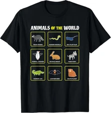 Animals Of The World Funny Rare Animals Memes T-Shirt Gift for Dad, Mom, Daughte