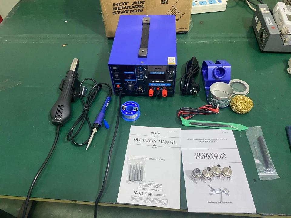 WEP  853D 3-in-1 Rework Station 15V 2A USB DC Power Supply  Soldering Station - image 3 of 4