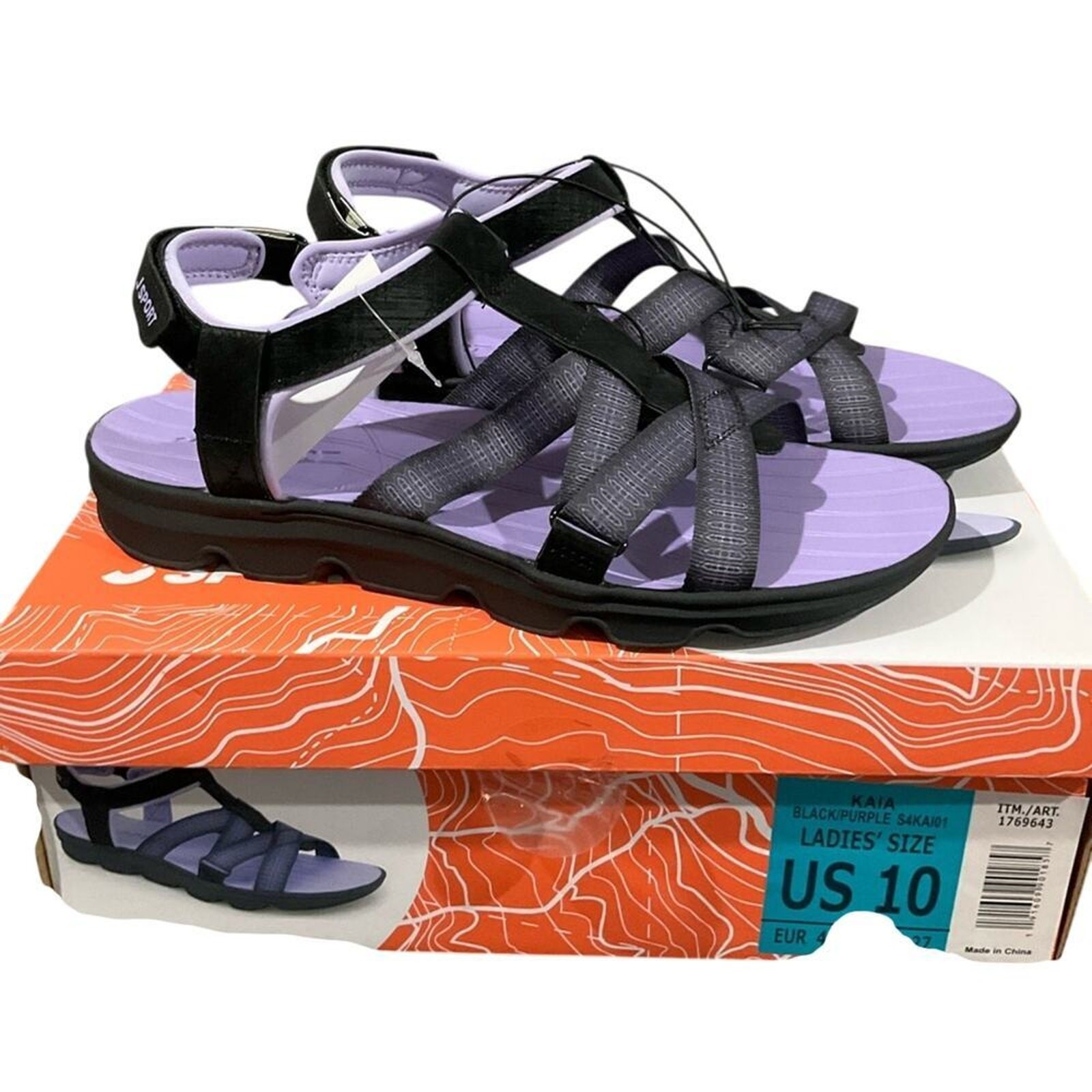 APL Jsport by Jambo sandalo donna cinturino rosa grigio taglia 10 NUOVO