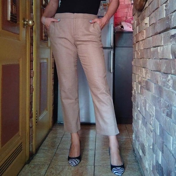 Women Boden Trousers Beige Tweed 38 / M / 46