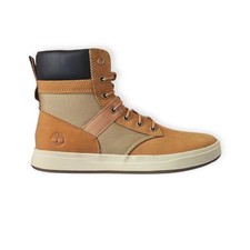 Timberland Davis Square Leather and Fabric Boot Wheat Nubuck ,size 9