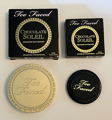 Too Faced Chocolate Soleil Long Wear Matte Bronzer Medium-Deep Full & Travel Sz