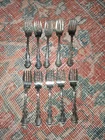 Lot of 10 Gorham Strasbourg Sterling Silver Salad Forks 1897 No Monogram