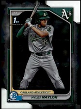 MYLES NAYLOR 2024 BOWMAN CHROME 1ST PROSPECT ATHLETICS HY3