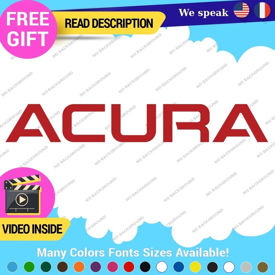 Fits Acura RSX Type VTEC Decals Stickers Vinyl Integra DC2 JDM TSX TLX RDX NSX Foto 2 de 4