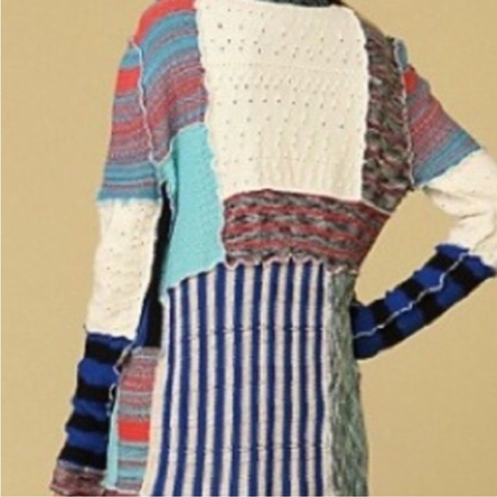 Freepeople Multicolor Patchwork Long Cardigan siz… - image 3