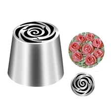 stainless steel oversized piping nozzle used for cake decoration pie and cupc...