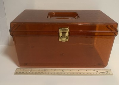 VTG 70 s Wil-Hold sewing  Box W/tray  9x9x14  PreOwned see pic for flaw on tray
