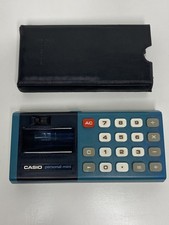1975 CASIO Personal Mini Handheld Electronic Calculator MEDICAL BLUE with Case