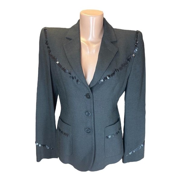 Women Emporio Armani Blazer Black Viscose 38 / M /