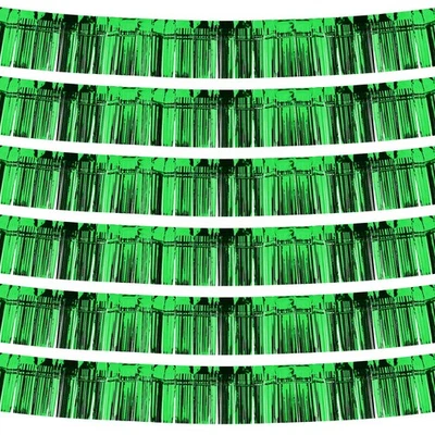 Lot de 6 guirlandes à franges en aluminium 10 pieds pour anniversaire vert - Photo 1/4