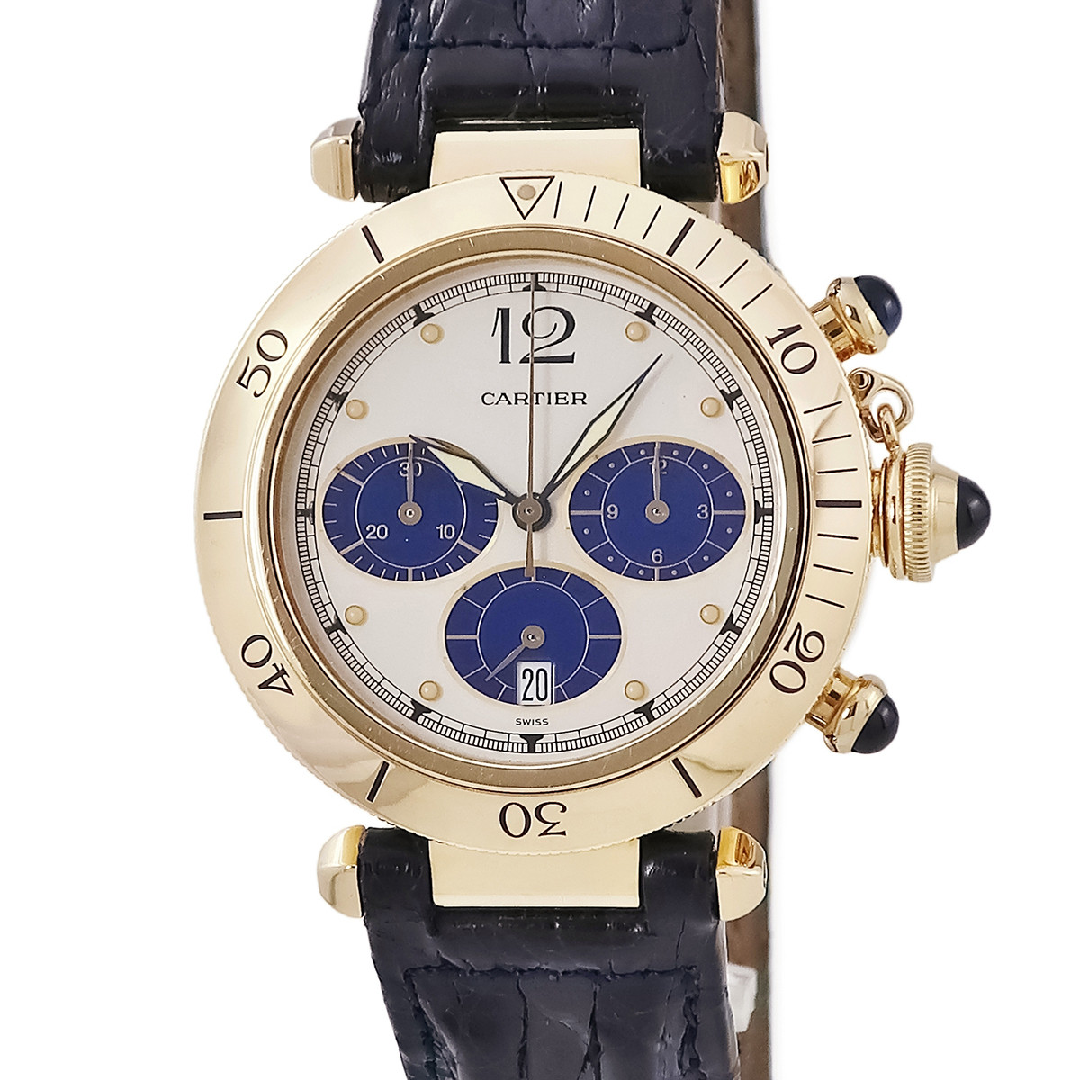 cartier Pasha 38 Chronograph K18YG watch men TO193377