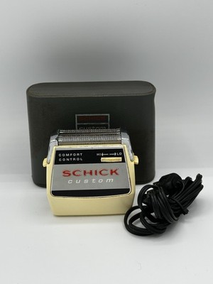 Vintage Schick Custom Electric Shaver Comfort Control w Case Tested Works