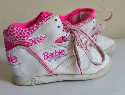 Vintage 90s Barbie Sneakers Toddler Size 10 Pink Retro Collectible Sporty