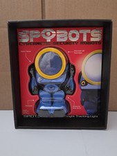 SPYBOTS Cybernetic Security Robots Motion Detect SPOTBOT Blue Bright Light Toy